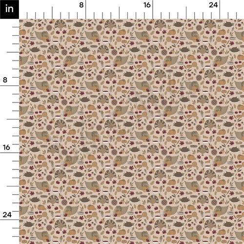Thanksgiving Fall Autumn Pie Fabric AA492 & Get a Free $89.99 Embroidery Bundle