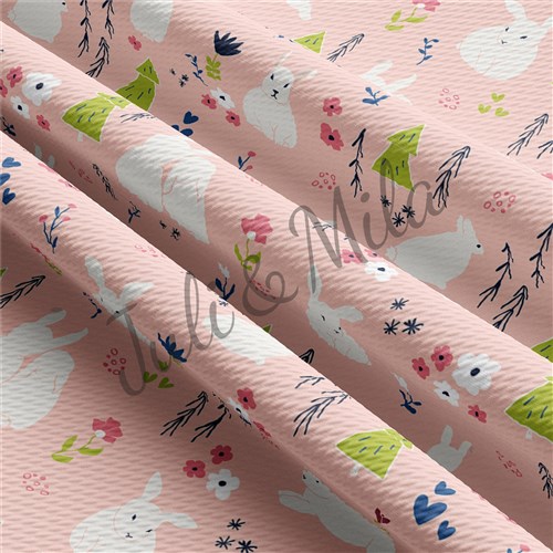 Easter Printed Liverpool Fabric Egg Bunny Pastel(E15) & Get a Free $89.99 Embroidery Bundle