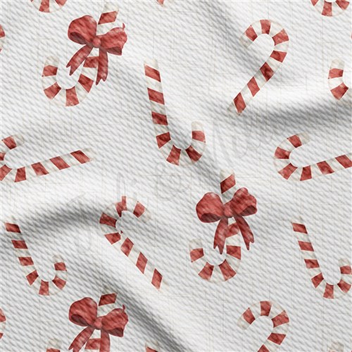 Christmas Liverpool Bullet Textured Stretch Solid Strip Thick Knit Jersey Fabric