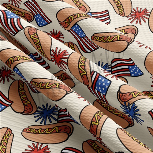 Patriotic 4th of July Printed Liverpool Fabric AA348 & Get a Free $89.99 Embroidery Bundle