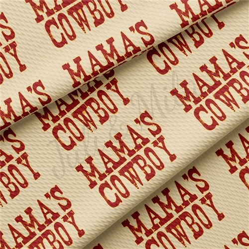 Mama's Cowboy Printed Mother's Day Fabric AA1444 & Get a Free $89.99 Embroidery Bundle