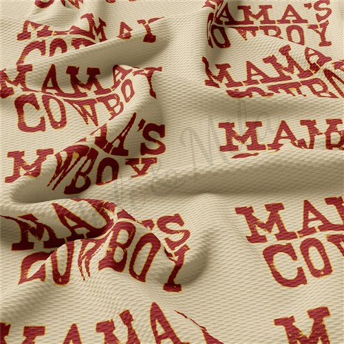 Mama's Cowboy Printed Mother's Day Fabric AA1444 & Get a Free $89.99 Embroidery Bundle