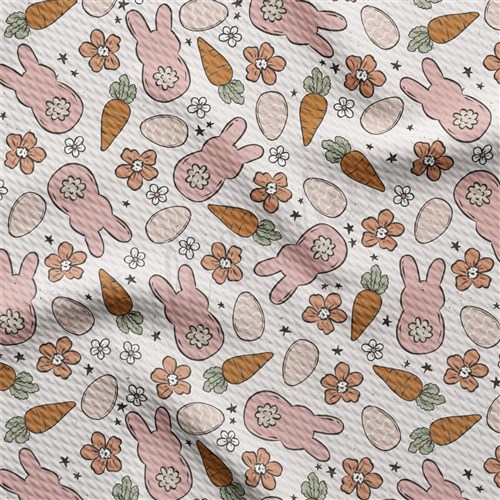 Easter Bunnies Printed Liverpool Fabric AA2111 & Get a Free $89.99 Embroidery Bundle