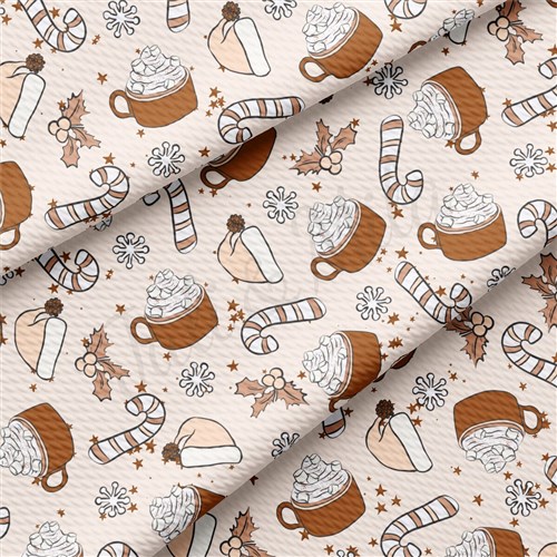 Christmas Christmas Liverpool Bullet Textured Stretch Solid Strip Thick Knit Jersey Fabric