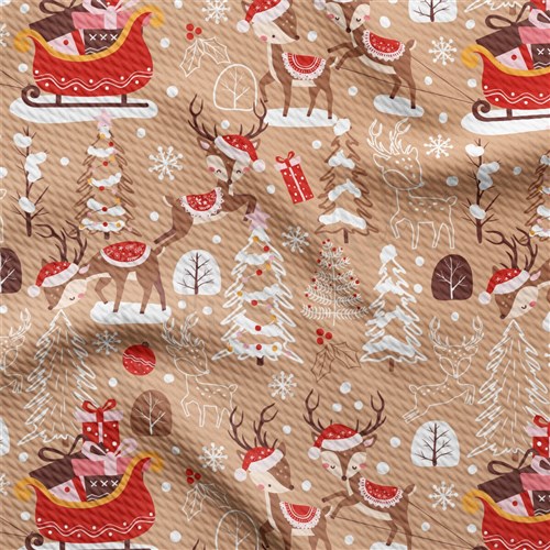 Christmas Printed Liverpool Fabric AA2166 & Get a Free $89.99 Embroidery Bundle