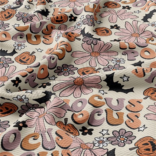 Pumpkin Printed Liverpool Bullet Textured Stretch Solid Strip Thick Knit Jersey Fabric