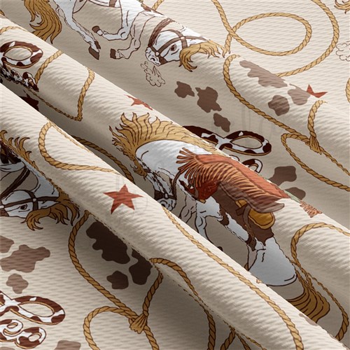 Boho Western Printed Liverpool Fabric AA2197 & Get a Free $89.99 Embroidery Bundle