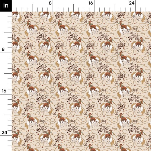 Boho Western Printed Liverpool Fabric AA2197 & Get a Free $89.99 Embroidery Bundle