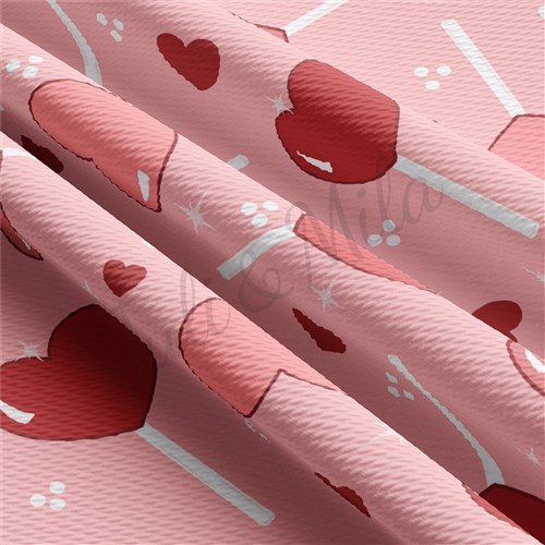 Valentine's Day Liverpool Bullet Textured Stretch Solid Strip Thick Knit Jersey Fabric