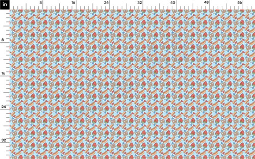 4th of July Printed Liverpool Bullet Textured Stretch Solid Strip Thick Knit Jersey Fabric