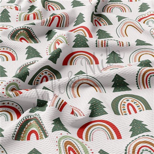 Christmas christmaseries203 Liverpool Bullet Textured Stretch Solid Strip Thick Knit Jersey Fabric