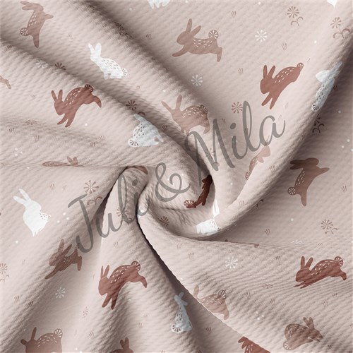 Easter Printed Liverpool Fabric Egg Bunny Pastel(E25) & Get a Free $89.99 Embroidery Bundle