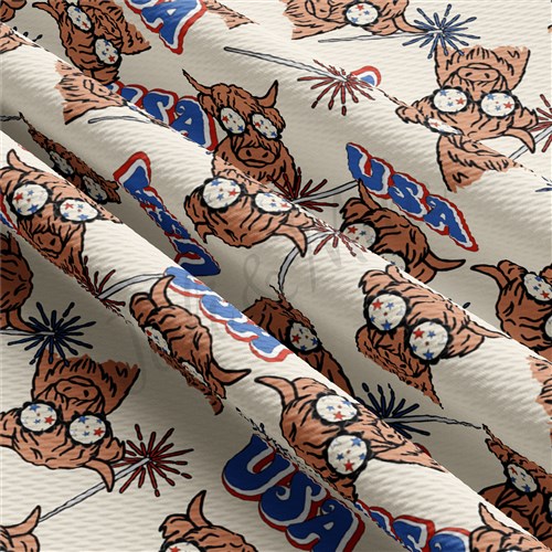 Patriotic 4th of July Printed Liverpool Fabric AA353 & Get a Free $89.99 Embroidery Bundle