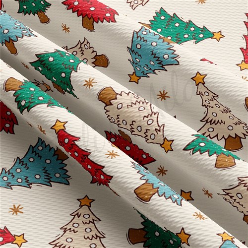 Christmas Printed Liverpool Fabric flower AA1860 & Get a Free $89.99 Embroidery Bundle