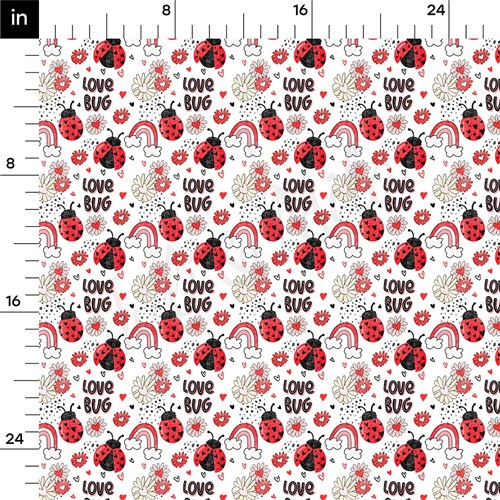Love Bug Printed Liverpool Fabric AA1833 & Get a Free $89.99 Embroidery Bundle