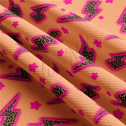 Lighting Thunder Printed Liverpool Bullet Textured Stretch Solid Strip Thick Knit Jersey Fabric