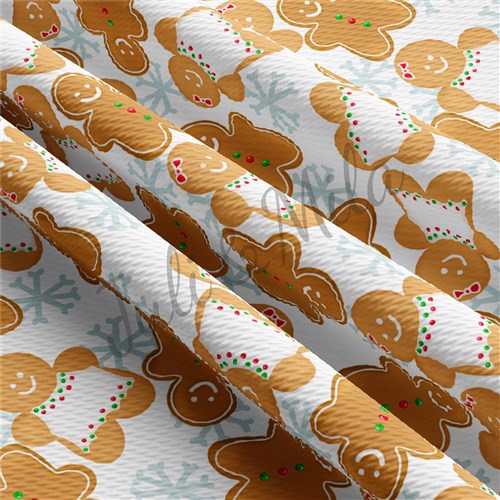 Bright Gingerbread Printed Liverpool Fabric AC34 & Get a Free $89.99 Embroidery Bundle