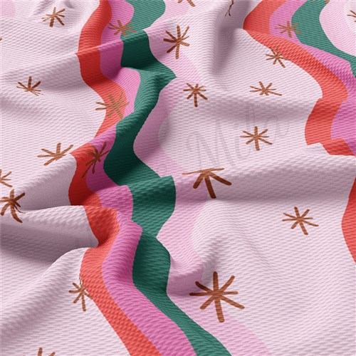 Christmas Christmas Liverpool Bullet Textured Stretch Solid Strip Thick Knit Jersey Fabric