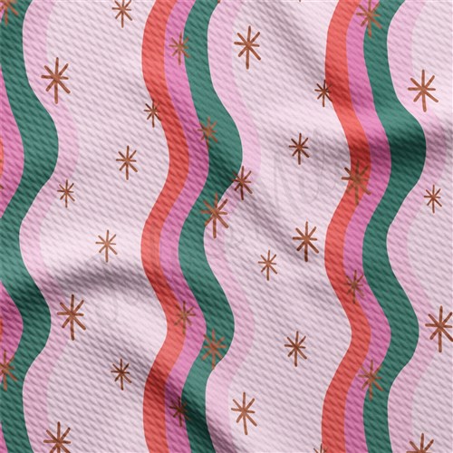 Christmas Christmas Liverpool Bullet Textured Stretch Solid Strip Thick Knit Jersey Fabric