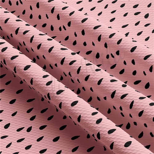 Watermelon Liverpool Bullet Textured Stretch Solid Strip Thick Knit Jersey Fabric