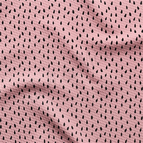 Watermelon Liverpool Bullet Textured Stretch Solid Strip Thick Knit Jersey Fabric