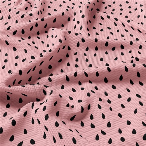 Watermelon Liverpool Bullet Textured Stretch Solid Strip Thick Knit Jersey Fabric
