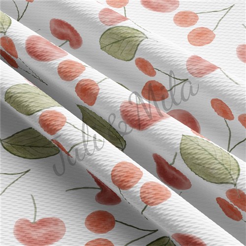Cherry Printed Liverpool 4 Way Fabric Cherry & Get a Free $89.99 Embroidery Bundle
