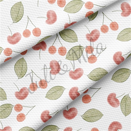 Cherry Printed Liverpool 4 Way Fabric Cherry & Get a Free $89.99 Embroidery Bundle