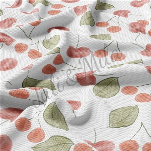 Cherry Printed Liverpool 4 Way Fabric Cherry & Get a Free $89.99 Embroidery Bundle
