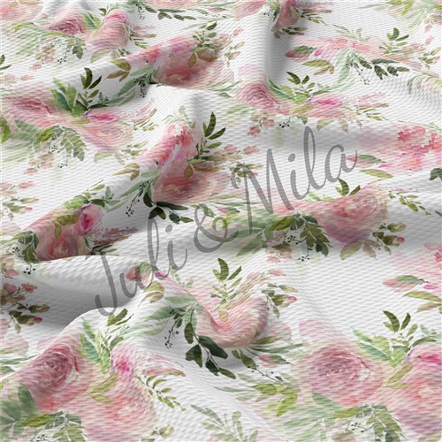 Printed Floral Liverpool Fabric Bow Floral (F19) & Get a Free $89.99 Embroidery Bundle