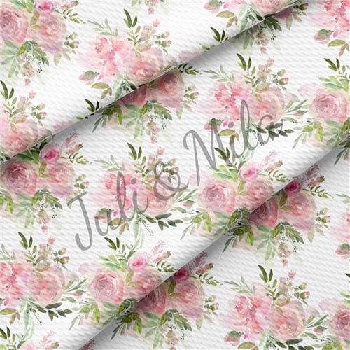 Printed Floral Liverpool Fabric Bow Floral (F19) & Get a Free $89.99 Embroidery Bundle