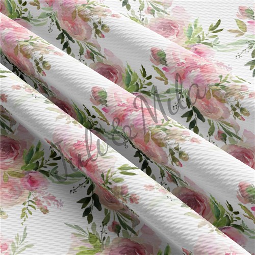 Printed Floral Liverpool Fabric Bow Floral (F19) & Get a Free $89.99 Embroidery Bundle