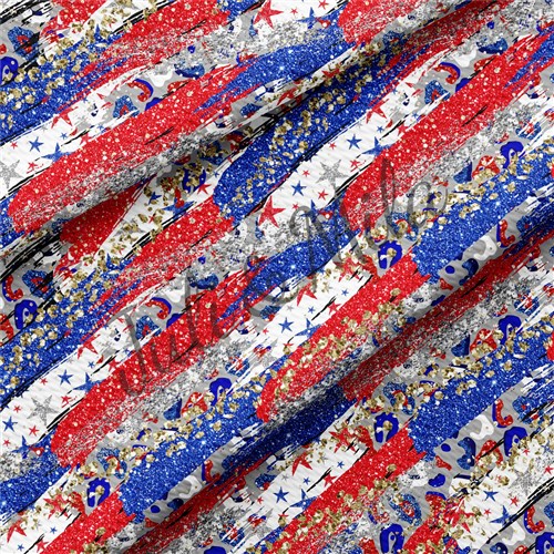 Patriotic 4th of July Printed Liverpool USA Flag (PT29) & Get a Free $89.99 Embroidery Bundle
