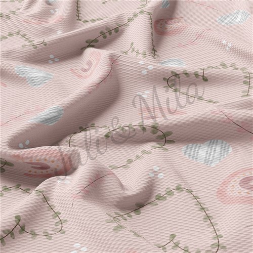 Valentine's Day Printed Liverpool Bullet Textured Stretch Solid Strip Thick Knit Jersey Fabric