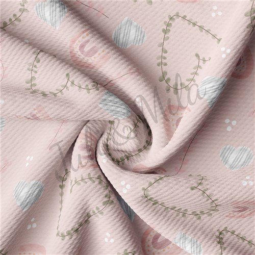 Valentine's Day Printed Liverpool Bullet Textured Stretch Solid Strip Thick Knit Jersey Fabric