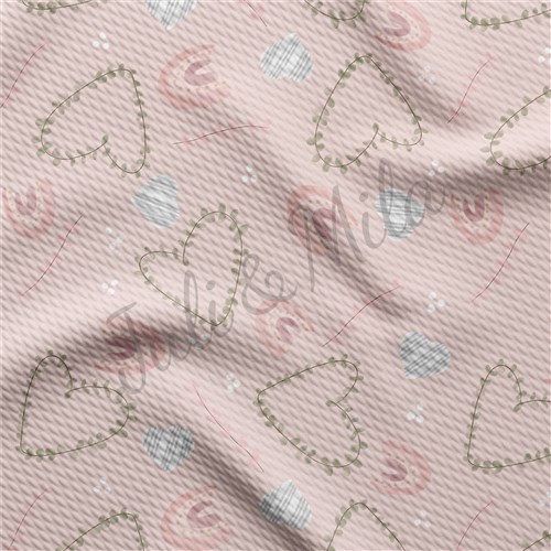 Valentine's Day Printed Liverpool Bullet Textured Stretch Solid Strip Thick Knit Jersey Fabric