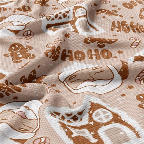 Christmas Christmas Liverpool Bullet Textured Stretch Solid Strip Thick Knit Jersey Fabric