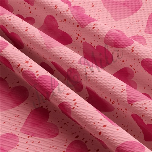 Valentine's Day Printed Liverpool Bullet Textured Stretch Solid Strip Thick Knit Jersey Fabric