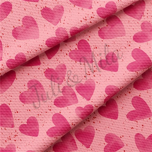 Valentine's Day Printed Liverpool Bullet Textured Stretch Solid Strip Thick Knit Jersey Fabric