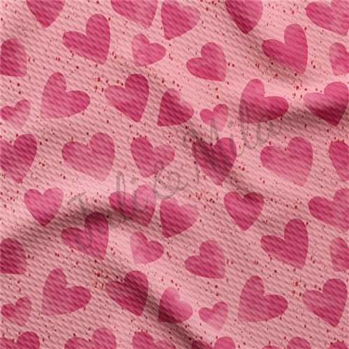 Valentine's Day Printed Liverpool Bullet Textured Stretch Solid Strip Thick Knit Jersey Fabric