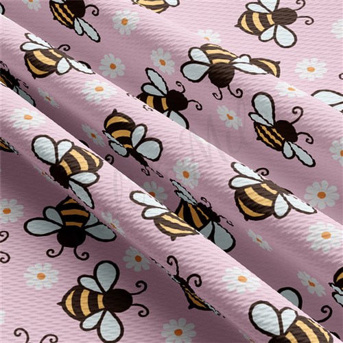 Bees bees Liverpool Bullet Textured Stretch Solid Strip Thick Knit Jersey Fabric