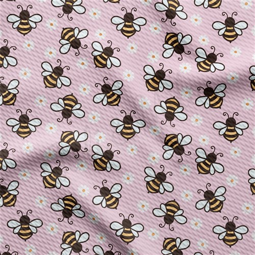 Bees bees Liverpool Bullet Textured Stretch Solid Strip Thick Knit Jersey Fabric