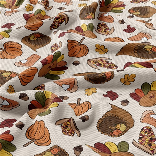 Thanksgiving Printed Liverpool Fabric AA2156 & Get a Free $89.99 Embroidery Bundle