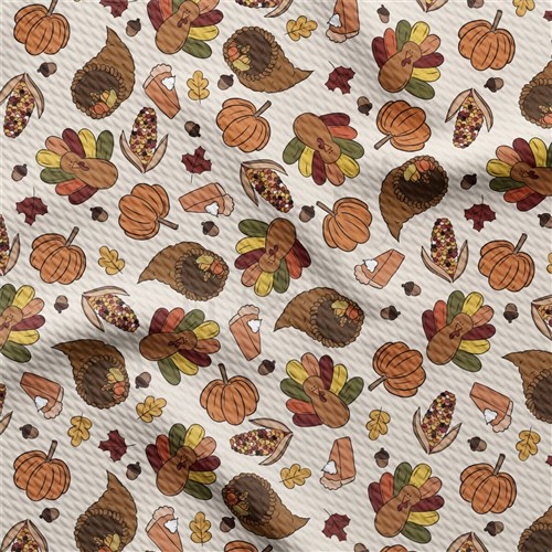 Thanksgiving Printed Liverpool Fabric AA2156 & Get a Free $89.99 Embroidery Bundle