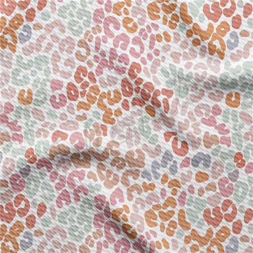 Pastel Leopard Cheetah Liverpool Bullet Textured Stretch Solid Strip Thick Knit Jersey Fabric