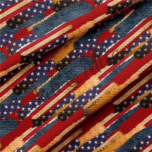 Patriotic Printed Liverpool 4 Way Stretch PT74 TBP102 & Get a Free $89.99 Embroidery Bundle
