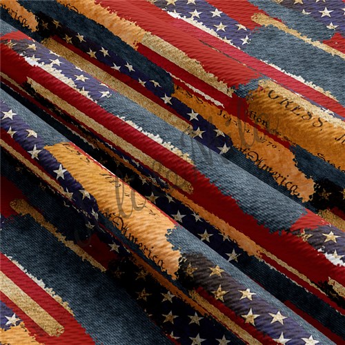 Patriotic Printed Liverpool 4 Way Stretch PT74 TBP102 & Get a Free $89.99 Embroidery Bundle