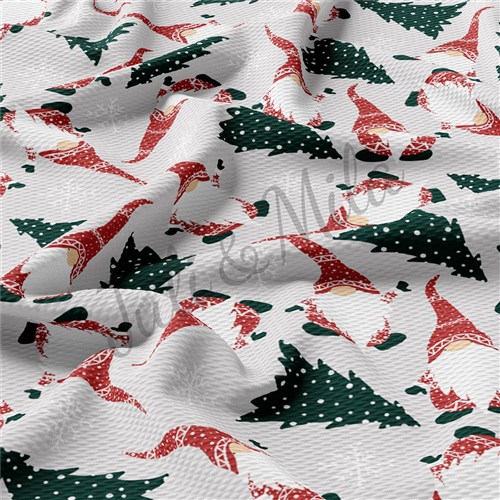 Christmas Printed Liverpool Bullet Textured Stretch Solid Strip Thick Knit Jersey Fabric