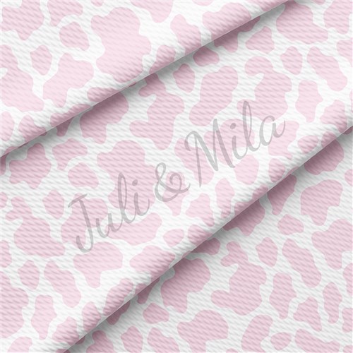 Pink Cow Printed Liverpool Fabric (spot2) & Get a Free $89.99 Embroidery Bundle