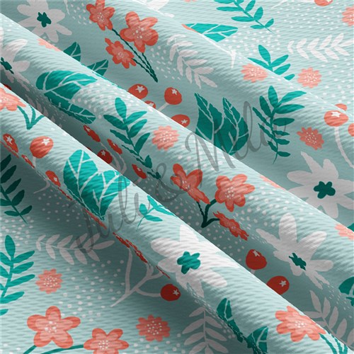 Printed Liverpool Fabric (Floral52) & Get a Free $89.99 Embroidery Bundle